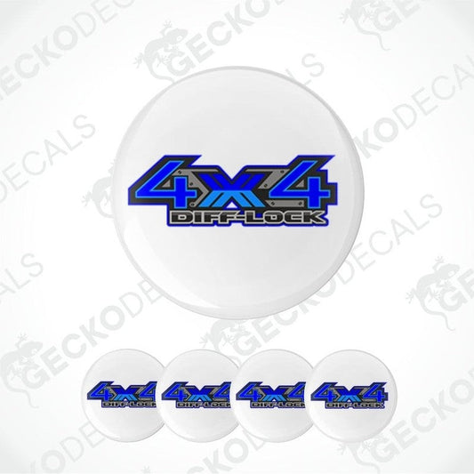 4x4 Diff-Lock decal on a white background with Gecko Decals branding.