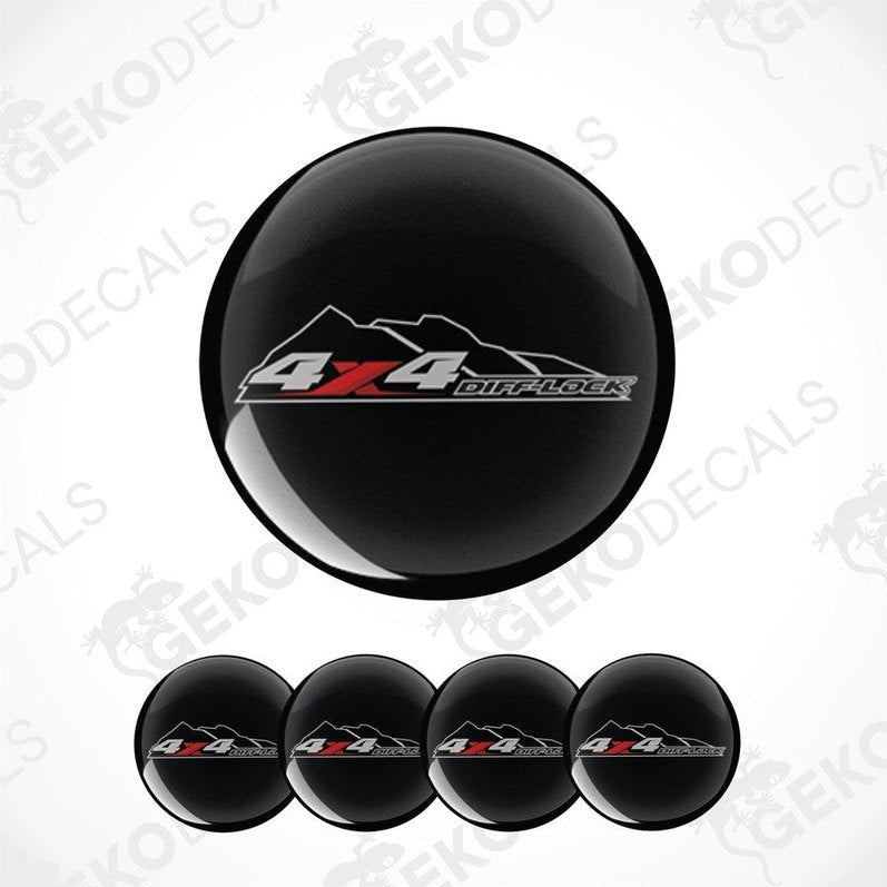 Black 4x4 off-road decal on a white background with 'Gekodecals' branding.