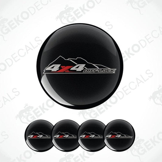 Black 4x4 off-road decal on a white background with 'Gekodecals' branding.