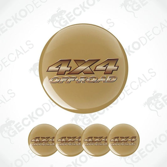 Gold '4X4 Off-Road' decal on a white background