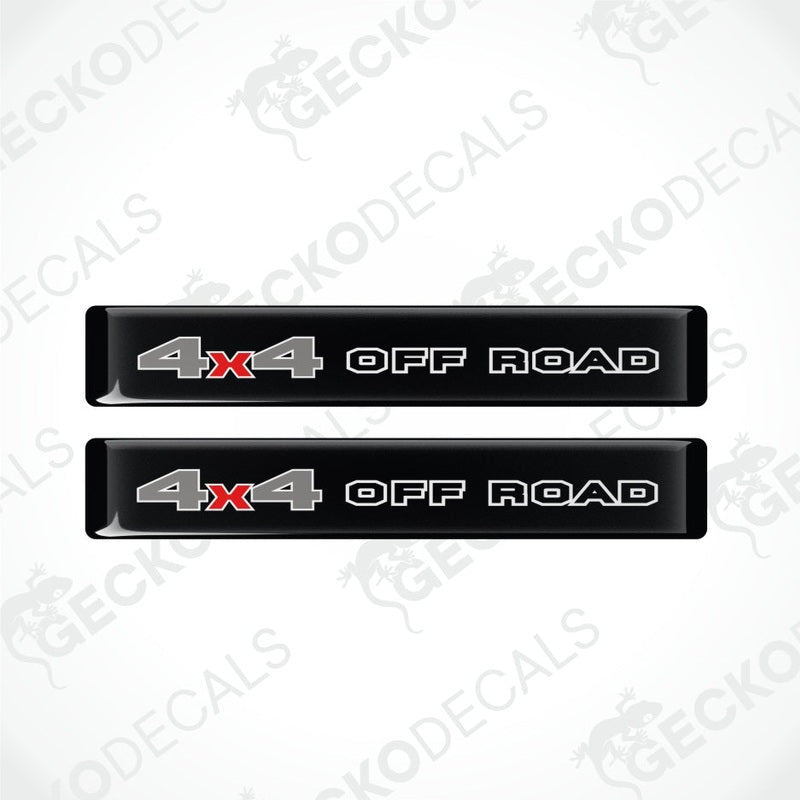 Two black '4x4 Off Road' decals with white text on a white background.
