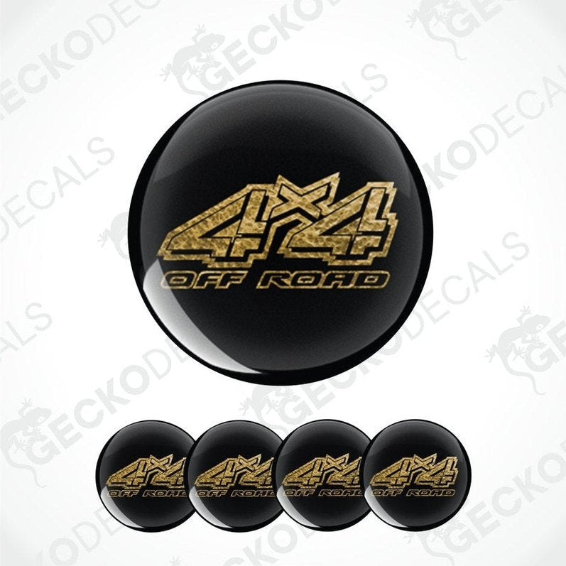 Black and gold '4x4 Off Road' decal on a white background with 'Gecko Decals' branding.