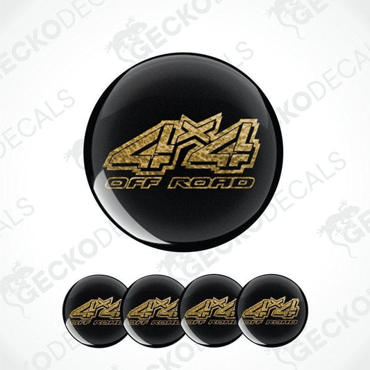 Black and gold '4x4 Off Road' decal on a white background with 'Gecko Decals' branding.