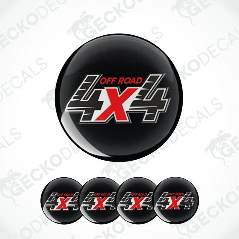 Set of black decals with 'Off Road 4X4' design on a white background.