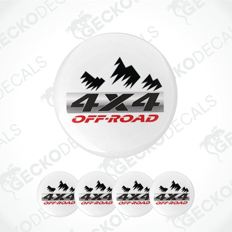 Set of 4x4 off-road decals on a white background with 'Gecko Decals' branding.