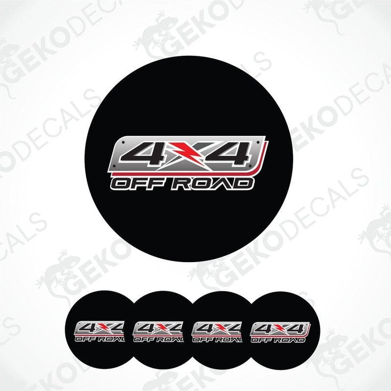 4x4 off-road decal set on a white background with 'Geke Decals' branding.