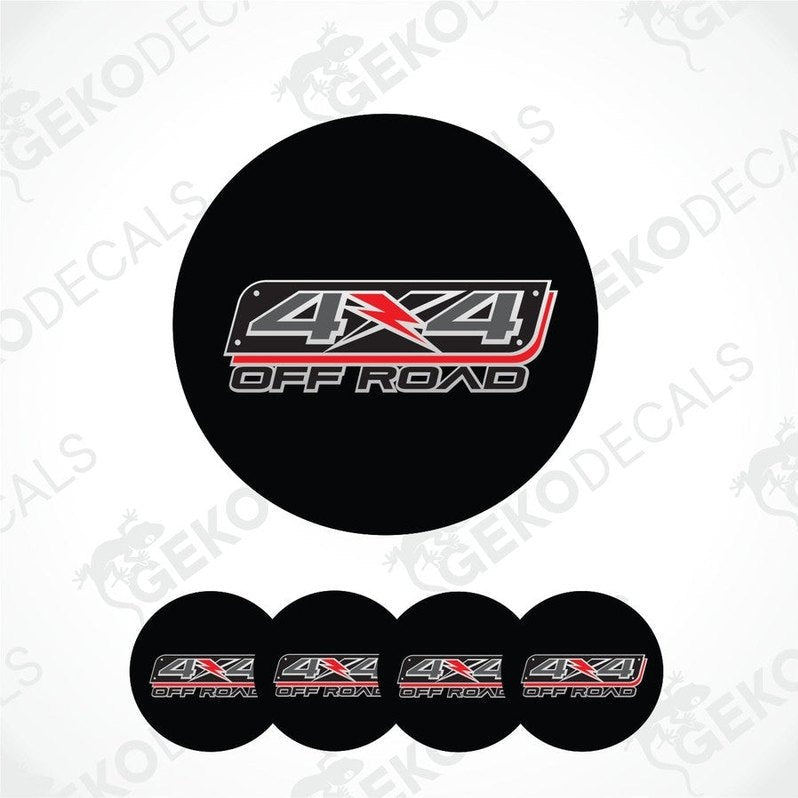 4x4 off-road tire cover with logo on a white background