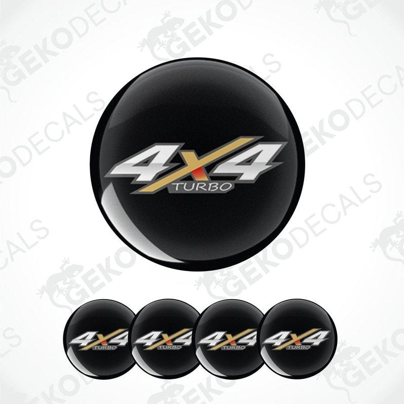 Black 4x4 Turbo logo on a white background with 'Gekodecals' branding.