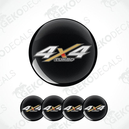 Black 4x4 Turbo logo on a white background with 'Gekodecals' branding.