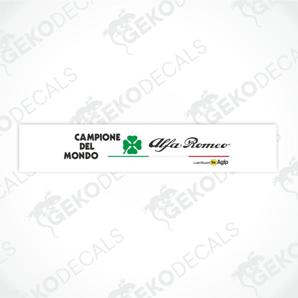 CAMPIONE DEL MONDO ALFA ROMEO AGIP SUNSTRIP