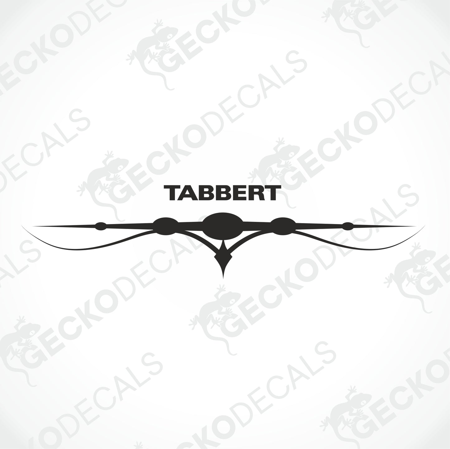 TABBERT STICKER ON THE BACK OF THE PART