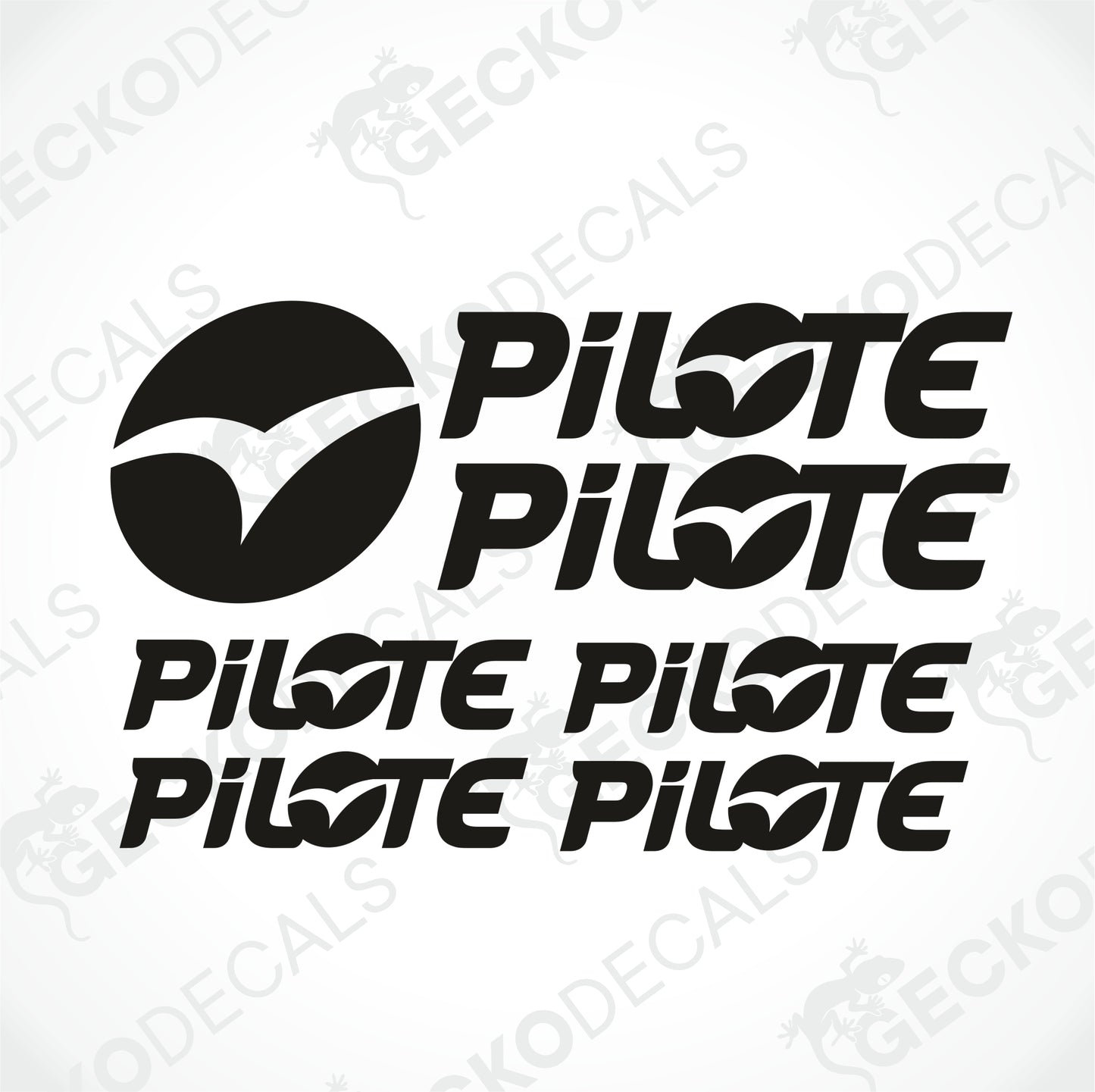 PILOTE HUSVAGNSLOGOTYPSATS