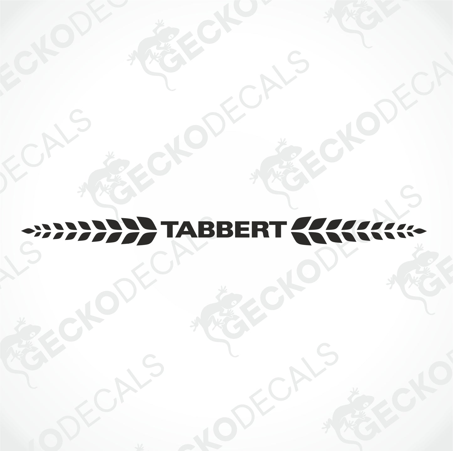 TABBERT STICKER ON THE BACK OF THE PART