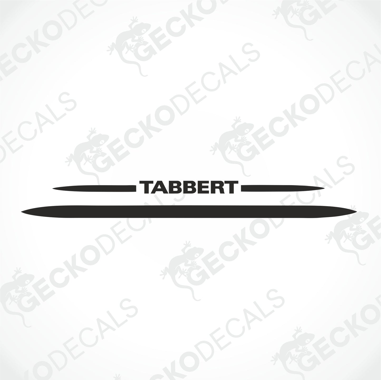 TABBERT STICKER ON THE BACK OF THE PART