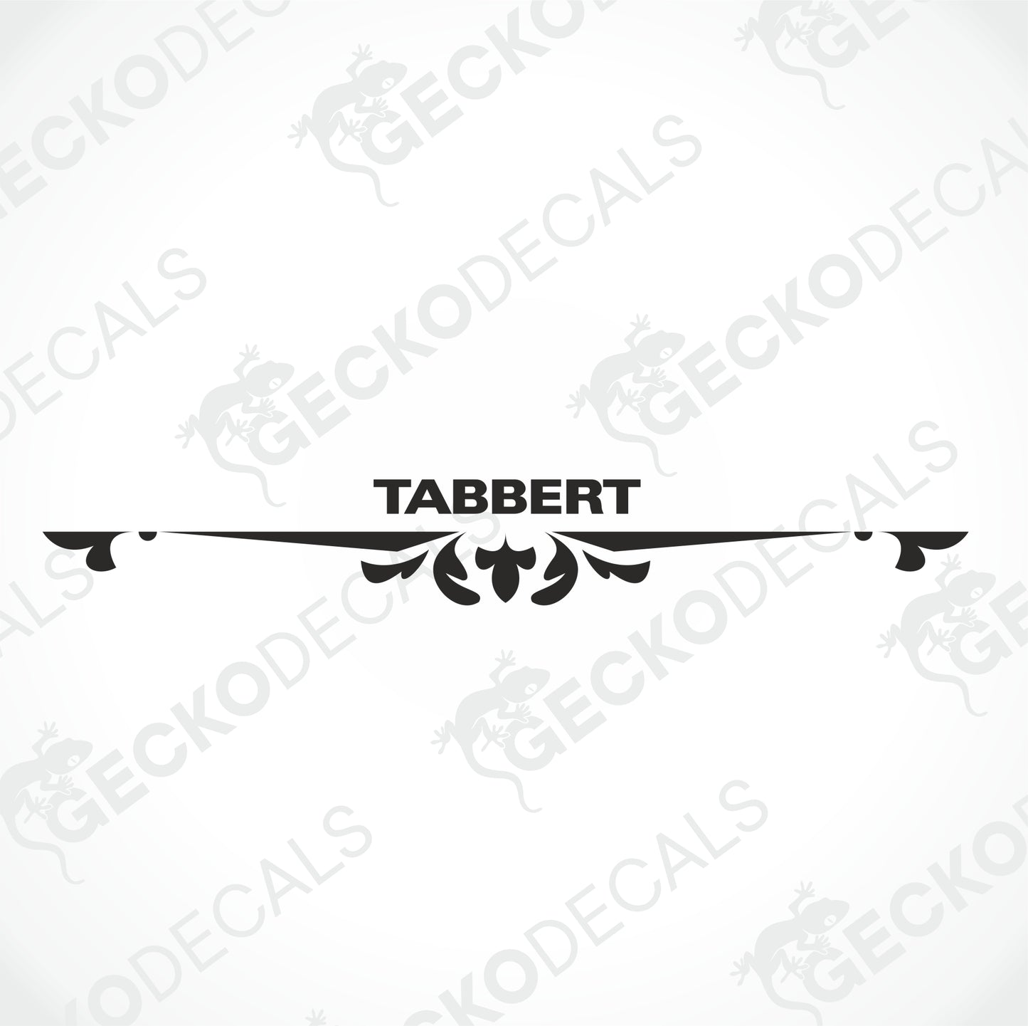 TABBERT STICKER ON THE BACK OF THE PART