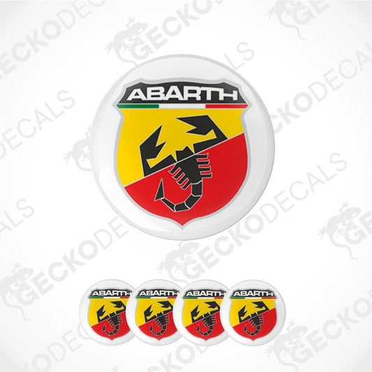 Abarth logo and branding on a white background