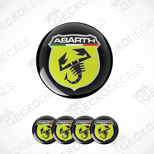 Abarth logo decal set on a white background