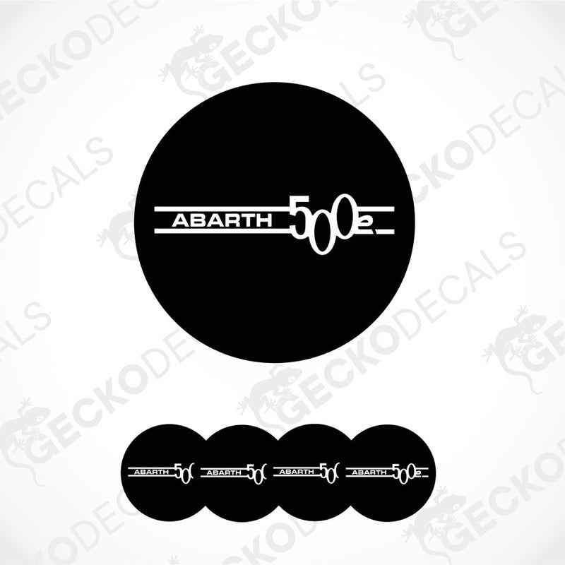 Abarth 500e logo decal on a white background