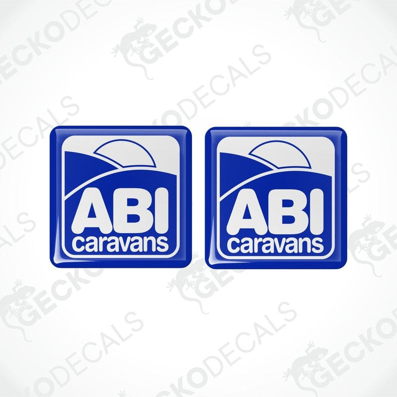 Set of two ABI Caravans vinyl decals with polyurethane coating