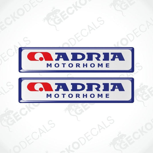 Set of two ADRIA Motorhome vinyl decals with polyurethane coating