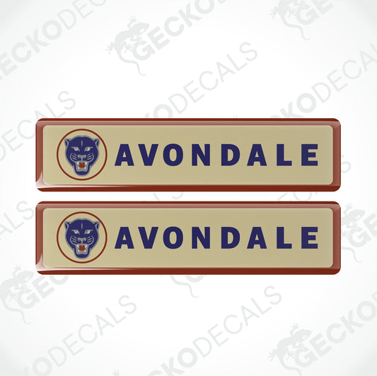 AVONDALE PANTHER EPOXY DECALS