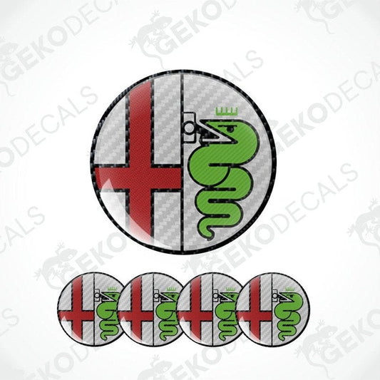 Alfa Romeo logo with green snake on a white background