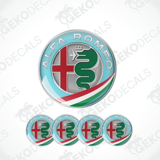 Alfa Romeo logo decal with a snake design on a white background
