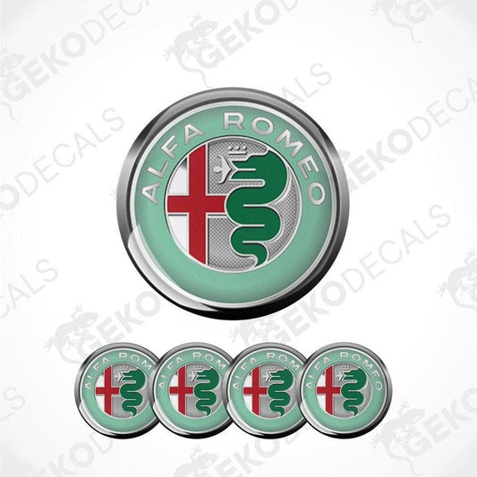 Alfa Romeo logo and emblem set on a white background