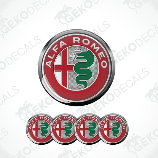 Alfa Romeo logo and emblem set on a white background