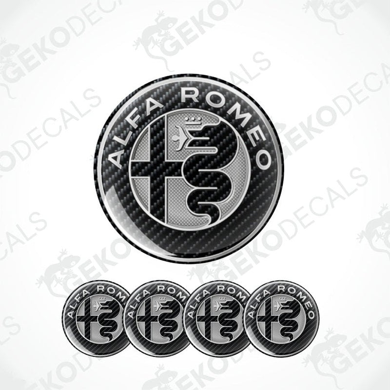 Alfa Romeo logo and car emblem on a white background