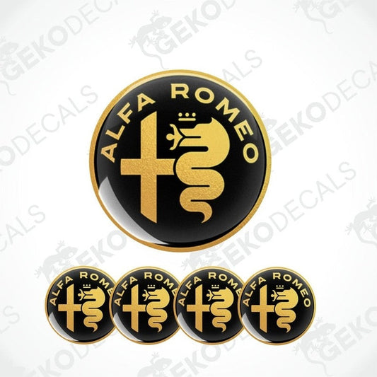 Alfa Romeo logo decal on a white background with 'Gekodecals' branding.