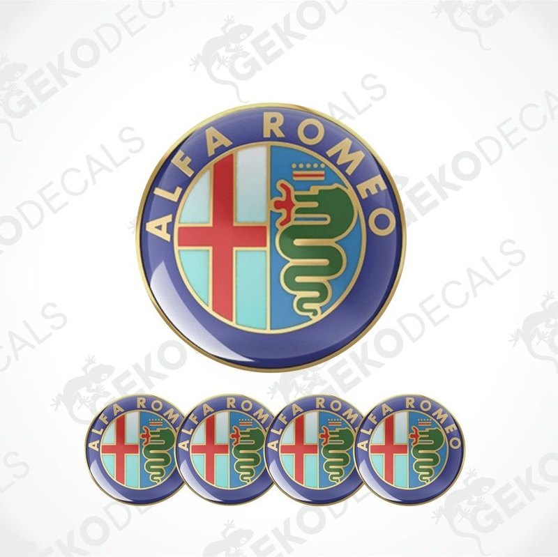 Alfa Romeo logo decal on a white background