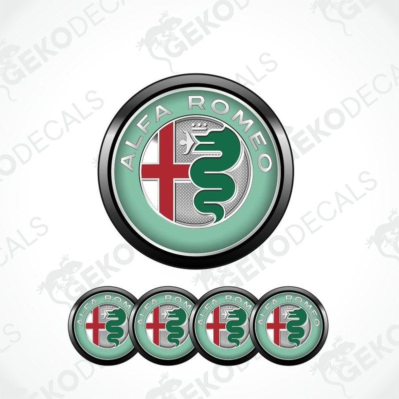 Alfa Romeo logo and emblem set on a white background