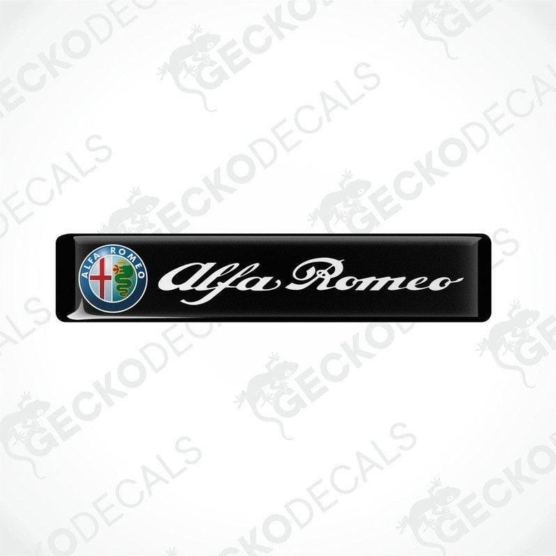 Black vinyl stickers with the Alfa Romeo logo in white.