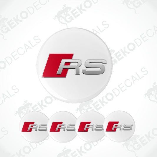 Audi RS logo on a white background with 'Gekodecals' watermark.