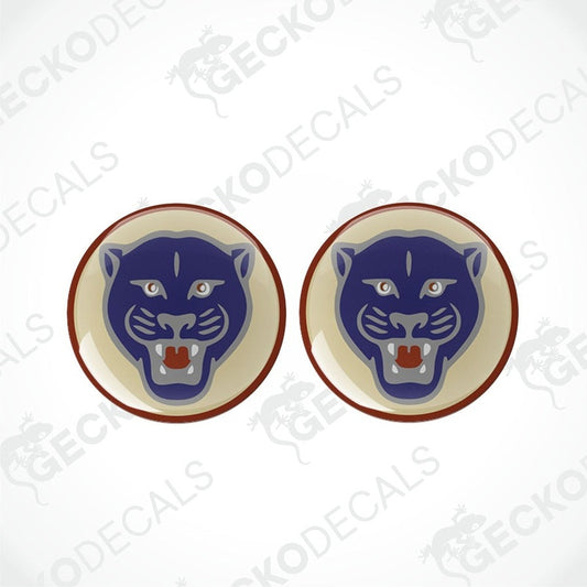 Avondale Panther epoxy caravan decal set with domed glossy finish