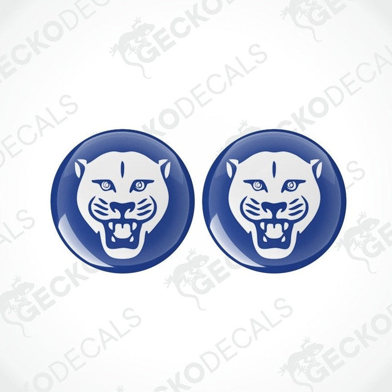 Set of two AVONDALE PANTHER CARAVANS epoxy resin decals