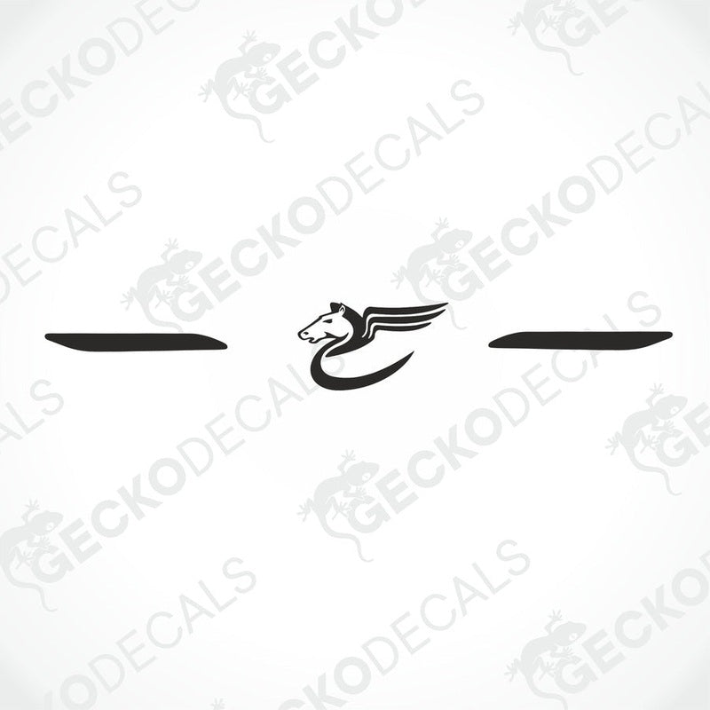 Black BAILEY PEGASUS die-cut vinyl sticker with winged horse design