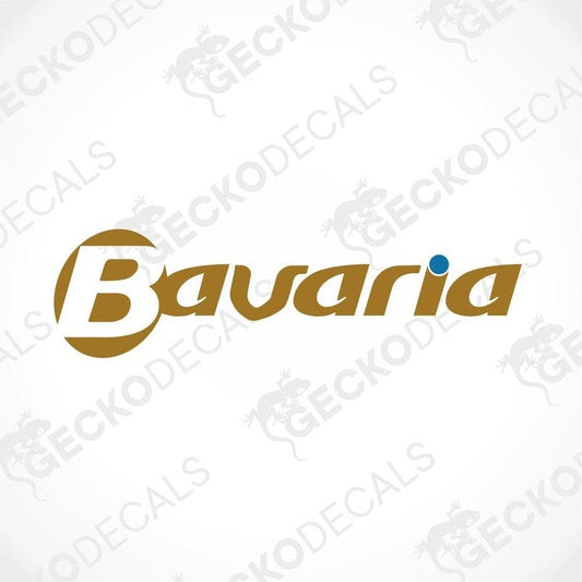 Bavaria gold die-cut sticker for caravan motorhome interior exterior