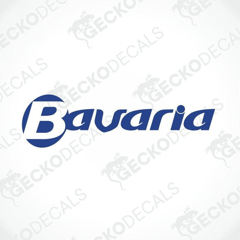 Bavaria die-cut sticker with blue logo for caravan or motorhome