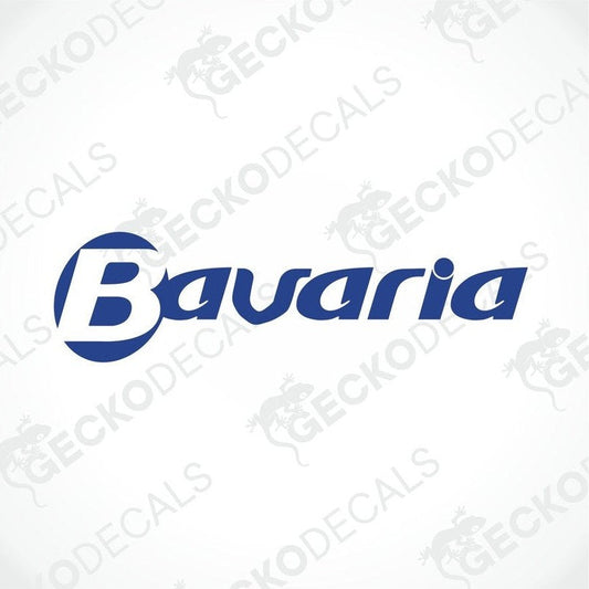 Bavaria die-cut sticker with blue logo for caravan or motorhome