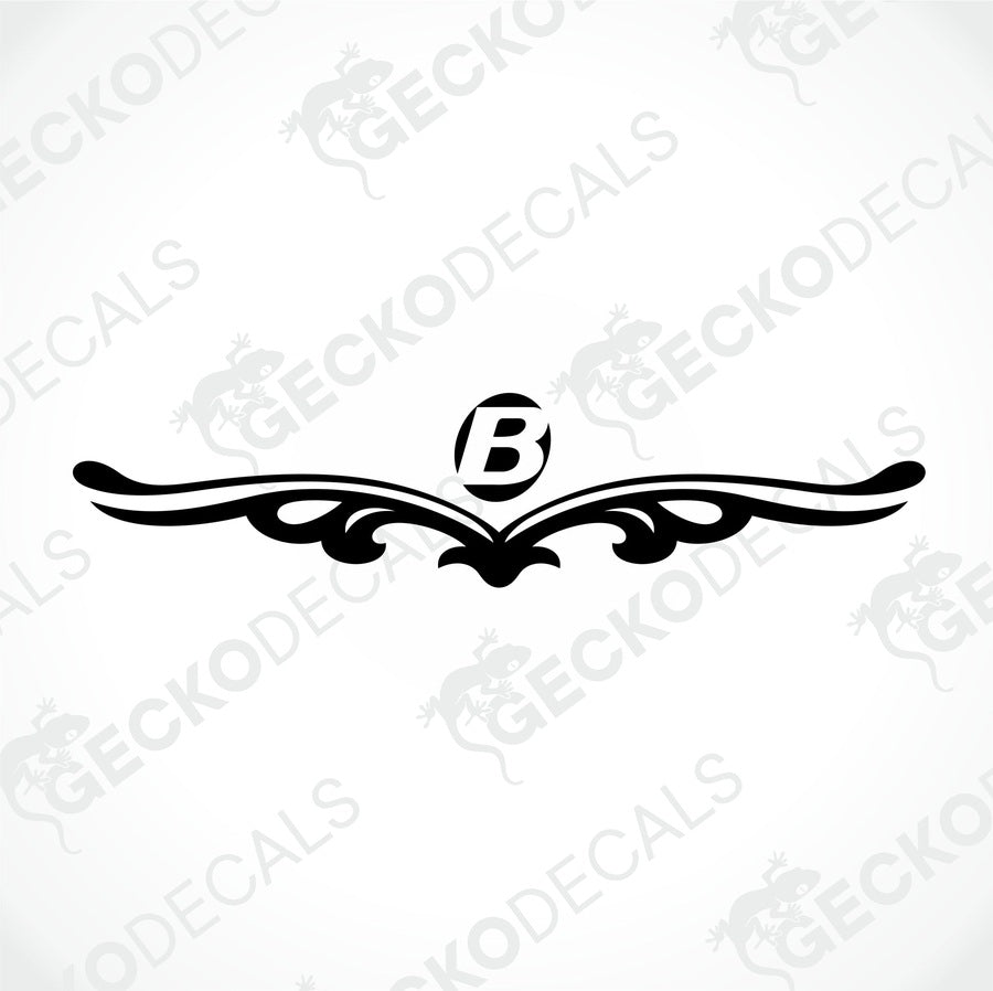 Black Bavaria winged B die-cut sticker design for caravan