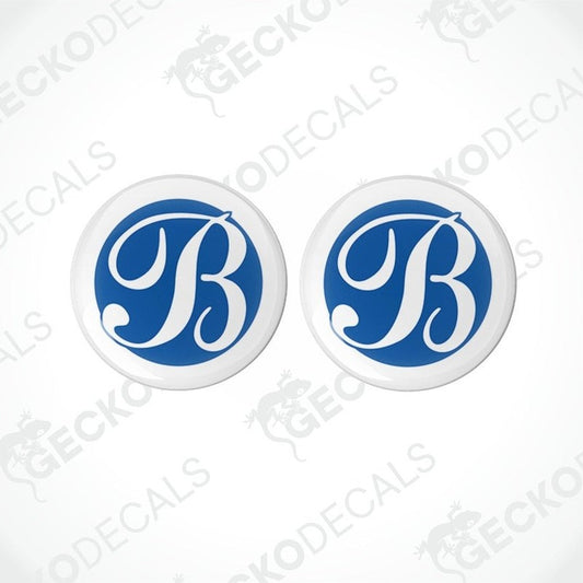 Set of two Bessacarr Caravans vinyl decals featuring glossy domed epoxy coating