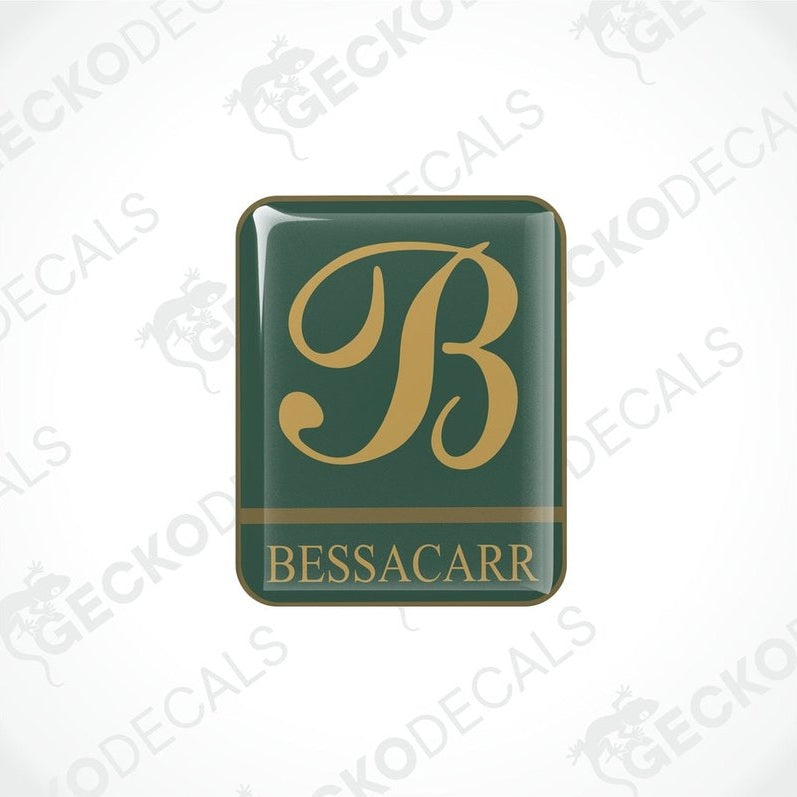 Bessacarr Caravan Epoxy Decal Dark Green with Gold B Logo