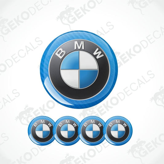BMW logo with a blue border on a white background