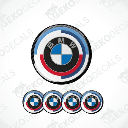 BMW logo decal set on a white background