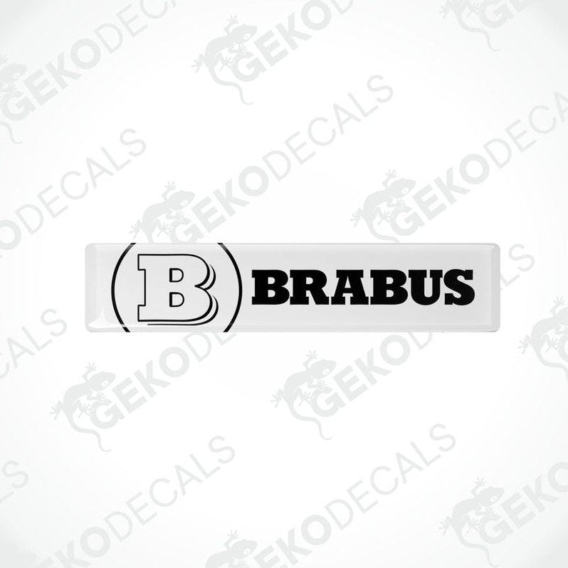 White and black vinyl decals with the BRABUS brand logo.