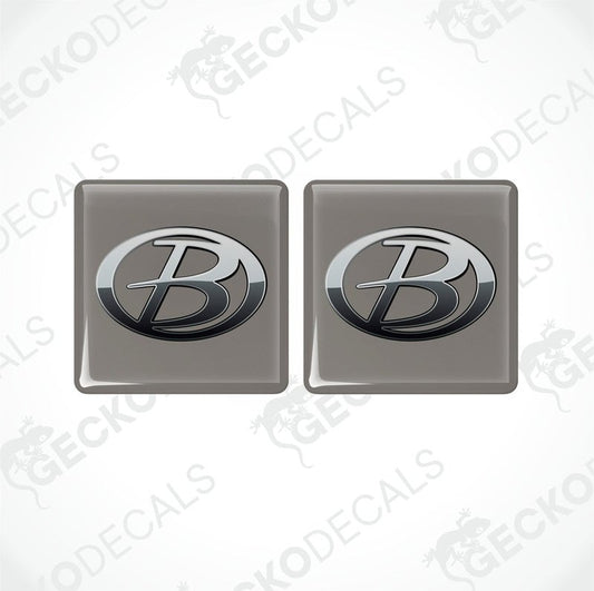 Set of two Buccaneer vinyl epoxy decals with domed finish