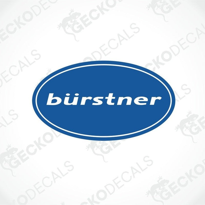 A blue and white emblem of the brand BÜRSTNER, with the brand name in bold lettering.