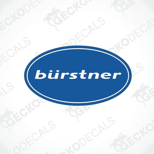 A blue and white emblem of the brand BÜRSTNER, with the brand name in bold lettering.